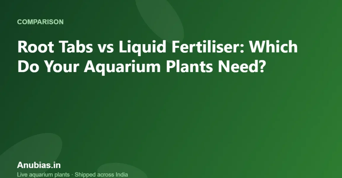 Root Tabs vs Liquid Fertiliser: Which Do Your Aquarium Plants Need? – Anubias.in
